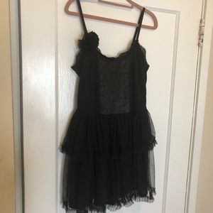 Tutu-style black dress